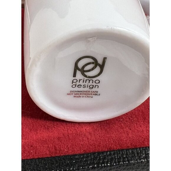 Prima Design Merry & Bright White Gold Coffee Mug and plate - Picture 7 of 10